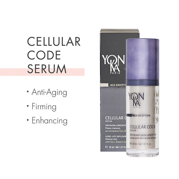 Yon-Ka Cellular Code Serum (30 ml) Anti-Aging Face Serum, Firm Skin and Soften Appearance of Wrinkles with Cell-Energy Natural Youth Complex, Paraben-Free