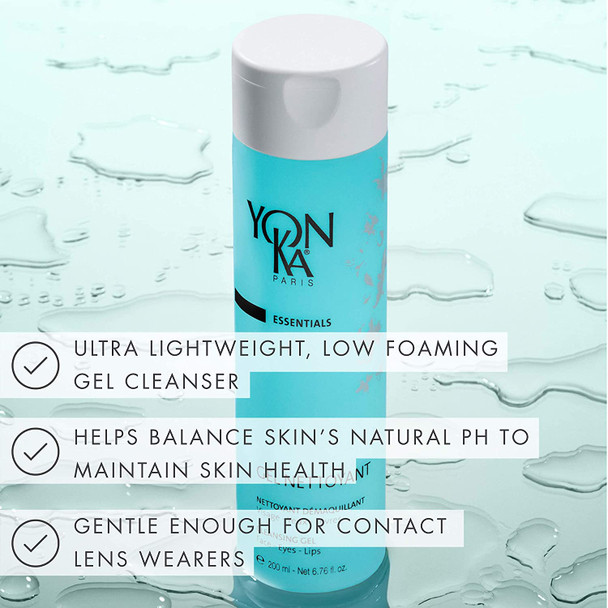 Yon-Ka Gel Nettoyant, Guarana Scrub Set, Gentle Foaming Face Wash and Makeup Remover, Facial Exfoliator and Detoxifying Scrub, Normal and Acne Prone Skin