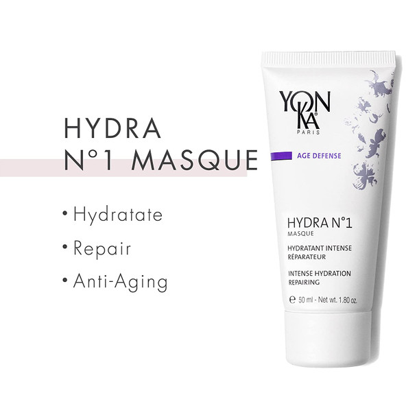 Yon-Ka Hydra No. 1 Masque (50ml) Hydrating Face Mask with Vitamin C and Aloe Vera, Overnight Anti-Aging Treatment, Normal to Dry Skin, Paraben-Free