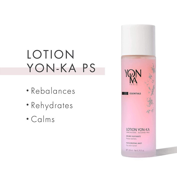 Yonka Hydrating and Repairing Skincare Set, Lotion PS Toner for Dry or Sensitive Skin and Glyconight Peel Mask for Skin Renewal, Wrinkles and Pore Reduction