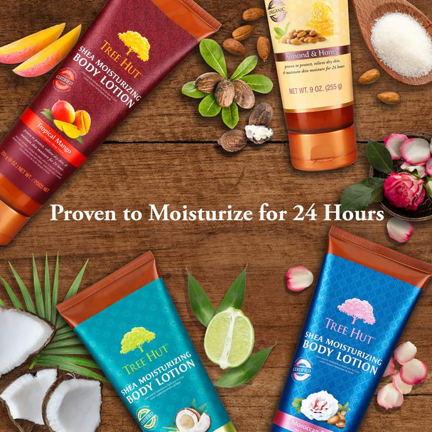 Tree Hut Shea Moisturizing Body Lotion Coconut Lime, 9oz, Ultra Hydrating Body Lotion for Nourishing Essential Body Care (Pack of 2)