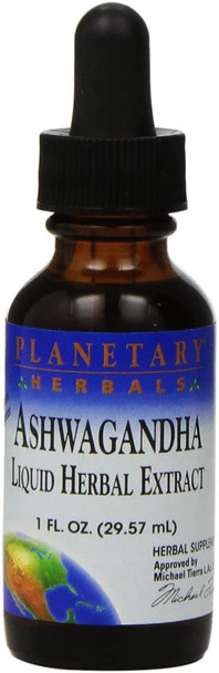 Planetary Herbals Ashwaganda Herbal Extract Liquid, Lemon, 1 Fluid Ounce