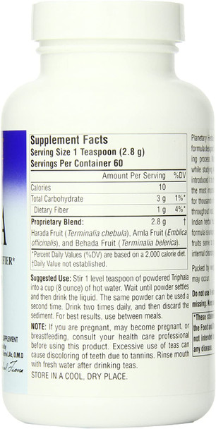 Planetary Herbals Triphala Internal Cleanser Powder, 6 Ounce