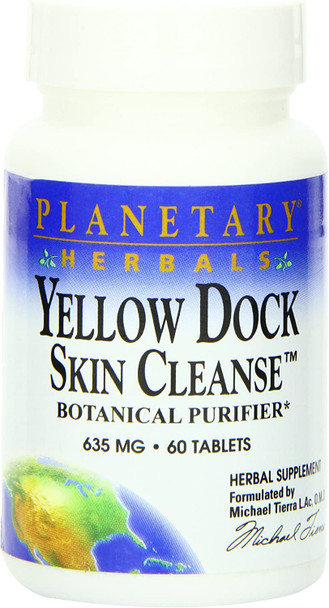 Planetary Herbals Yellow Dock Skin Cleanse, 60 Tablets, 60 Count