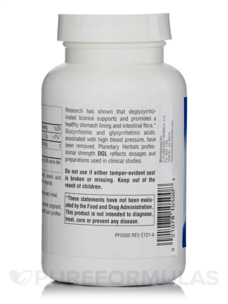 DGL Licorice Planetary Herbals 100 Tabs DGL Licorice Planetary Herbals 100 Tabs