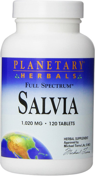 Planetary Herbals Salvia 1 020 milligrams 120 Tablets