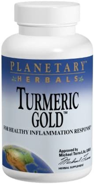 Planetary Herbals Turmeric Gold 500mg, for Healthy Inflammation Response, 60 Capsules