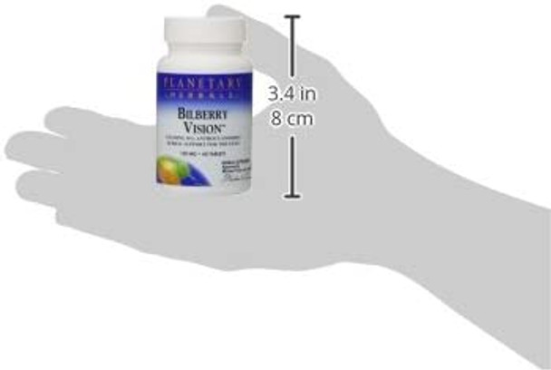 Planetary Herbals Bilberry Vision Tablets, 60 Count