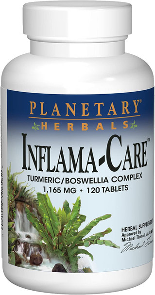 Planetary Herbals Inflama-Care 1165mg Turmeric/Boswellia Complex - 120 Tablets
