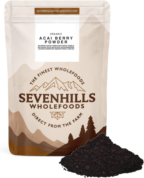 Sevenhills Wholefoods Organic Acai Berry Powder, Freeze-Dried, from Brazil 250g