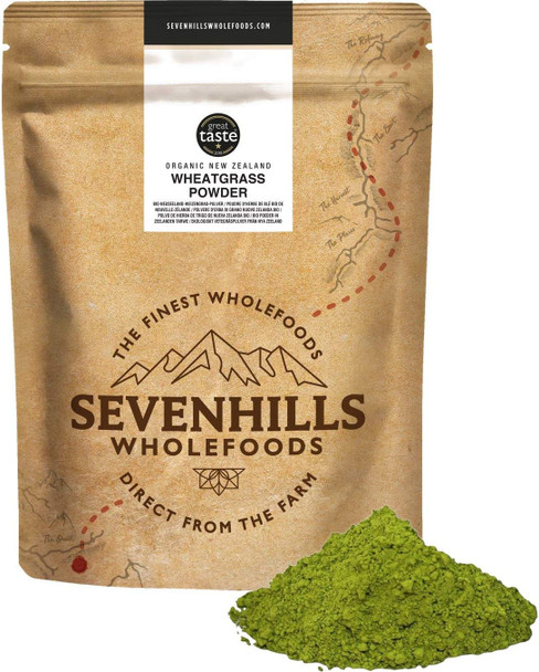 Sevenhills Wholefoods Organic New Zealand Wheatgrass Powder 500g