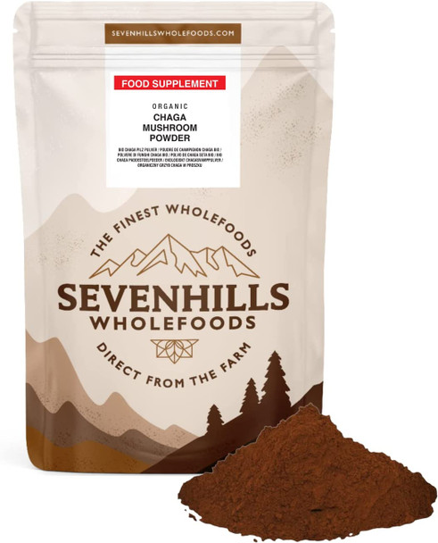 Sevenhills Wholefoods Organic Chaga Mushroom Powder 500g