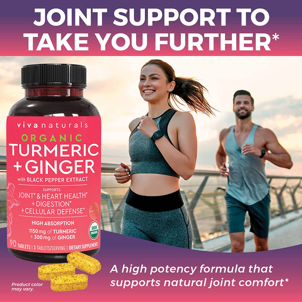 Organic Turmeric Curcumin Supplement with Black Pepper and Ginger and Elderberry, Vitamin C, Zinc and Vitamin D3 5000 IU Bundle for Joint Support, Immune Support, Heart Health and Digestive Health