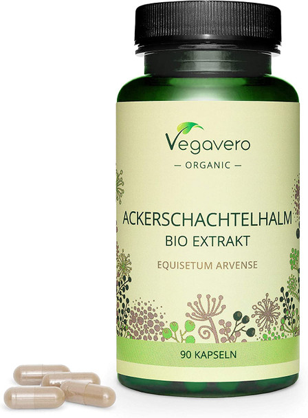 Vegavero Horsetail 1000mg Vegavero® | 100% Organic | Natural Source of Silica | NO Additives | Hair, Skin & Nail Supplement | Equisetum Arvense Extract | 90 Vegan Capsules