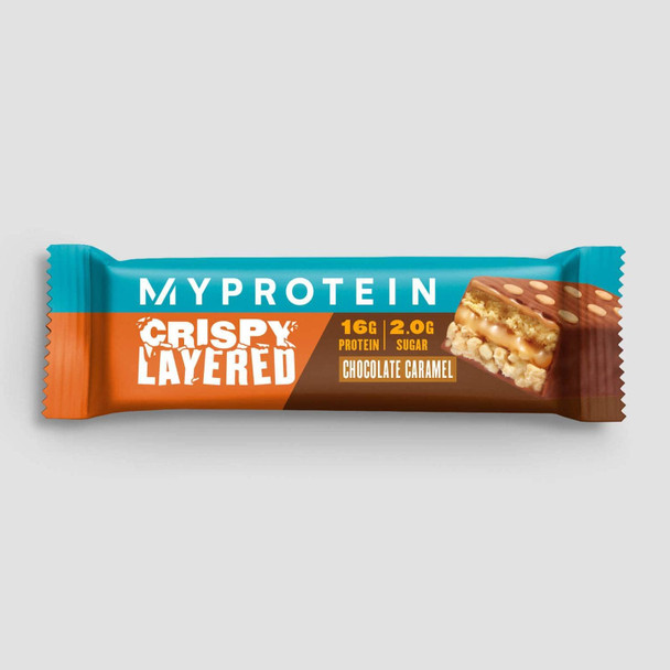 Myprotein Crispy Layered Bar 12 Bars Chocolate Caramel