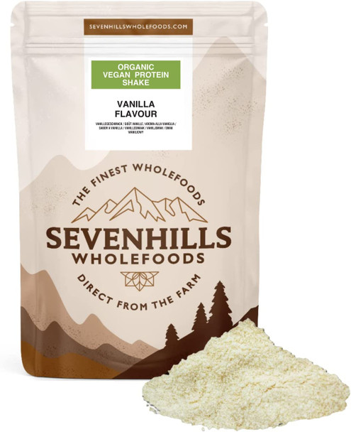 Sevenhills Wholefoods Organic Vegan Protein Powder Shake, Vanilla 1kg