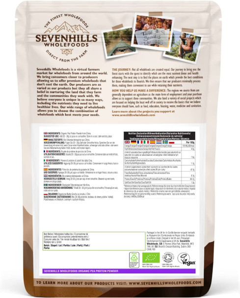 Sevenhills Wholefoods Organic Pea Protein Powder 2kg