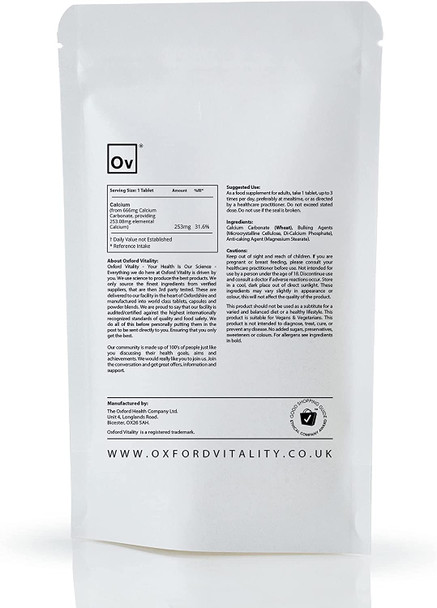 Ov Oxford Vitality Calcium Tablets (500)