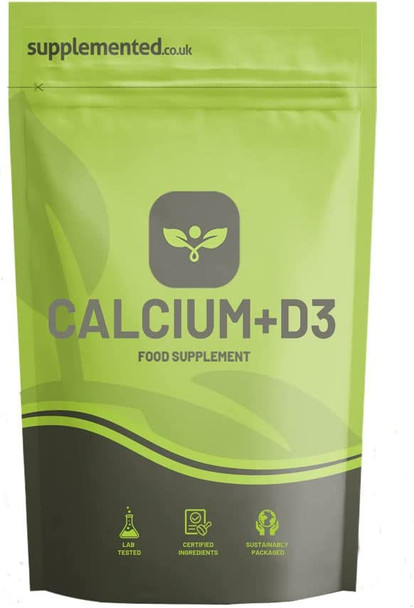 Calcium 600mg 90 Tablets Vegan Supplement Bones, Teeth UK Made. Pharmaceutical Grade
