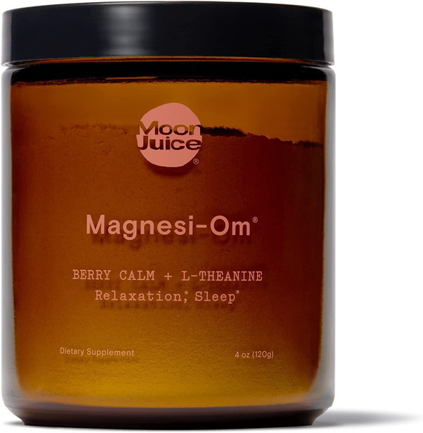 Magnesi-Om by Moon Juice | Magnesium Powder Supplement for Natural Calm, Sleep & Regularity | Magnesium Acetyl Taurinate, Magnesium Gluconate, Magnesium Citrate, L-Theanine | Sugar Free Berry Flavor