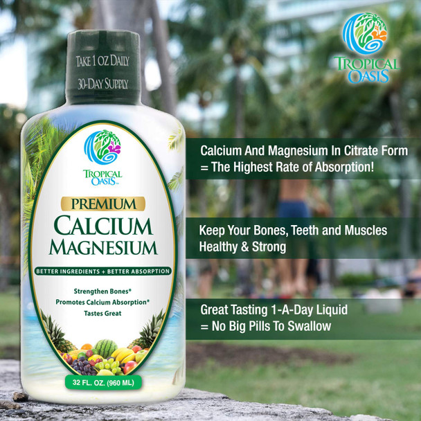 Tropical Oasis Liquid Calcium Magnesium Orange -- 32 fl oz