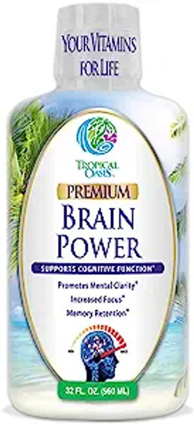Brain Fuel - Liquid Brain Nootropic Supplement For Increased Mental Clarity, Focus, Concentration, Memory Retention- Fast Acting Liquid Formula - 32Oz, 32 Serv
