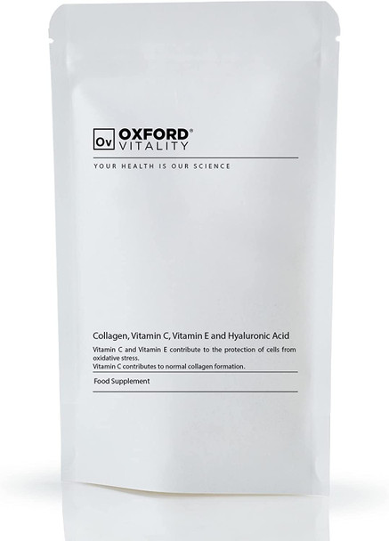 Collagen, Vitamins C and E, and Hyaluronic Tablets | Non-GMO | Antioxidant, Immune System, Metabolism | Oxford Vitality (120)