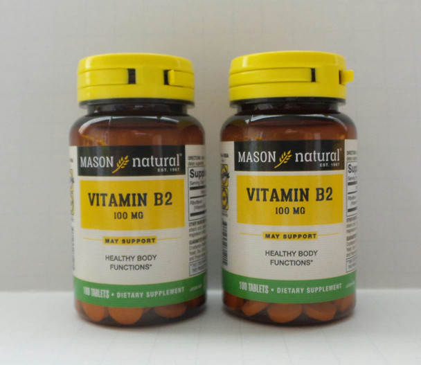 2 Pack Special Of Mason Natural B-2 100 Mg Tablets 100 Per Bottle