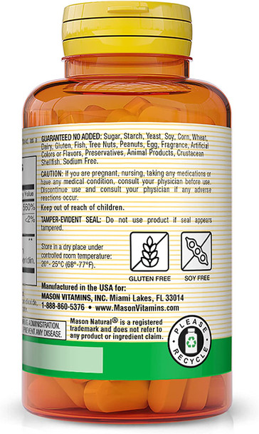 Mason Natural Vitamin C 500 Mg With Rose Hips And Bioflavonoids - Supports A Healthy Immune System, Antioxidant And Essential Nutrient, 90 Tablets (Pack Of 3)