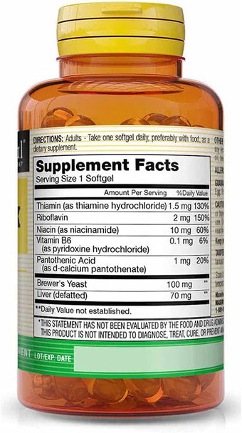 Mason Vitamins B Complex Multivitamin Softgel, 100-Count Bottles (Pack Of 3)