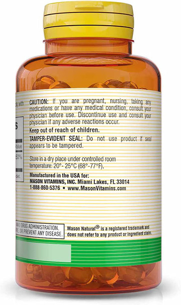 Mason Natural Vitamin D3 250 mcg (10000 IU) - Supports Overall Health, Strengthens Bones and Muscles, from Corn Oil, 30 Softgels (Pack of 3)