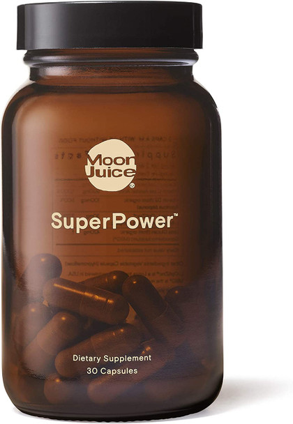 SuperPower by Moon Juice - Mushroom Derived Natural Immune Support Supplement - 900mg Liposomal Vitamin C, 4000 IU Vitamin D, 420mg Beta-Glucans & 30mg Zinc - US Sourced, Vegan, Non-GMO (30 Capsules)
