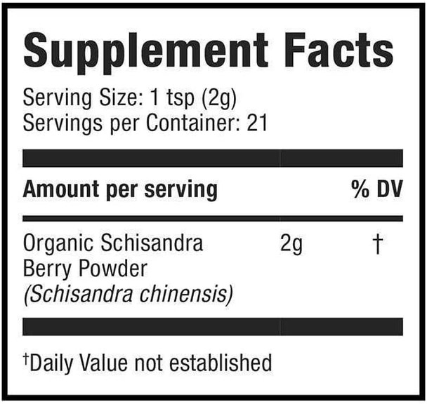 Schisandra by Moon Juice - Organic Schisandra Berry Powder - Natural Antioxidant Supporting Healthy Liver Function, Natural Stress Relief & Energy Support - Vegan, Non-GMO (1.4oz, 21 Servings)