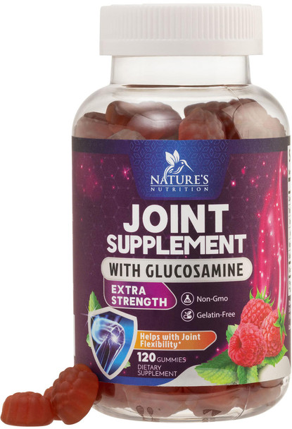 Joint Support Gummies Extra Strength Glucosamine & Vitamin E - Natural Joint & Flexibility Support - Best Cartilage & Immune Health Support Supplement for Men and Women - 120 Gummies