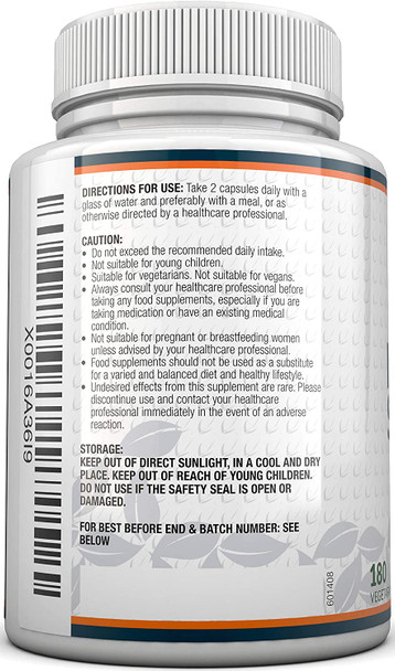 Immune Support - Vitamin C 1200mg and Zinc 40mg & Vitamin D3 1000IU - 180 Vegetarian Capsules - 3 Month Supply - Made in The UK by Nu U Nutrition