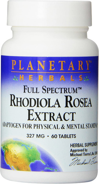 Planetary Herbals Full Spectrum Rhodiola Rosea Extract Tablets, 60 Count