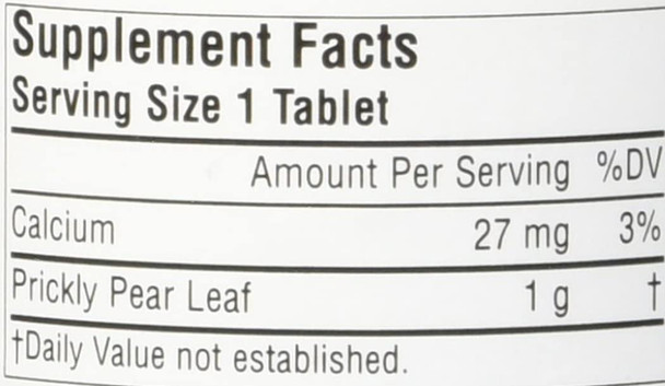 Planetary Herbals Full Spectrum Nopal Cactus 1000mg Prickly Pear Cactus Antioxidant - 100% Natural - 60 Tablets