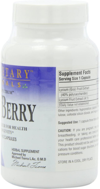 Planetary Herbals Goji Berry Full Spectrum 700mg, Botanical Elixir for Health and Longevity,90 Vegetarian Capsules