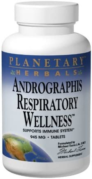 PLANETARY HERBALS Andrographis Respiratory Wellness Nutritional Supplement, 60 Count