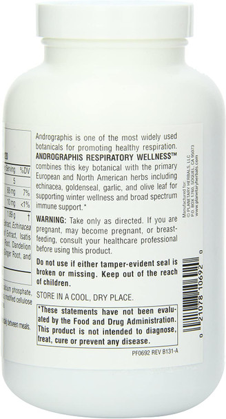 Planetary Herbals Andrographis Respiratory Wellness 895mg, Supports Healthy Immunity, 240 Tablets