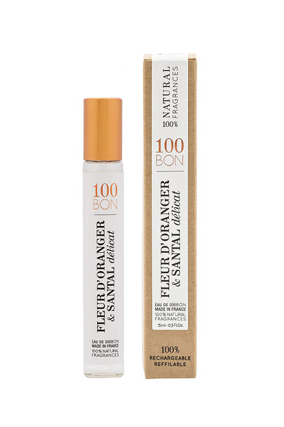 100 BON Fleur D'Oranger & Santal Delicat Fresh & Soothing Organic Fragrance for Women & Men 0.5 Fl Oz
