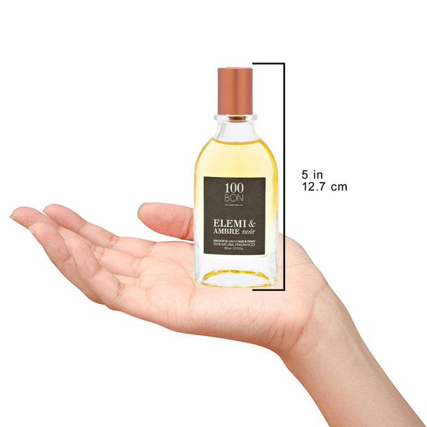 100BON Elemi & Ambre Noir – Warm, Oriental Organic Fragrance for Women & Men – Sensual Amber Fragrance with Bergamot, Jasmine & Ylang Ylang - 100% Natural Concentrate Fragrance Spray, 1.7 Fl Oz