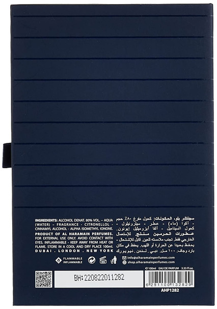 Al Haramain Signature Blue EDP For Men 3.33 Fl Oz