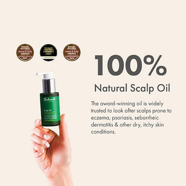 Balmonds - Scalp Oil - 1.7fl.oz. (50ml) - 100% Natural Scalp & Beard Oil - Rosemary & Borage Oils - Vegan - Free From Fragrance - All Skin Types