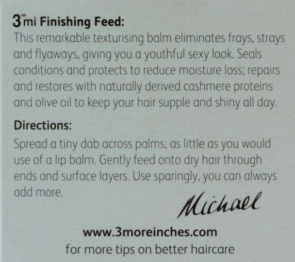 3'''More Inches Finishing Feed 40ml - Styling for Frays, Strays and Flyaways - Hair Repair Treatment for Dry, Damaged & Frizzy Hair - Olive Oil & Cashmere Protein - Hair Care by Michael Van Clarke