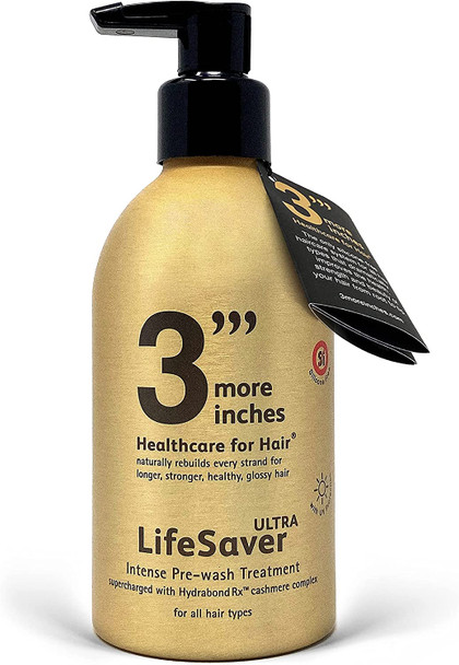 3'''More Inches LifeSaver Ultra Intense Pre-wash Treatment 325ml - Double Concentration Hair Repair -Broken Bond Restore Treatment -Sulphate Free, No Added Fragrance -Hair Care by Michael Van Clarke