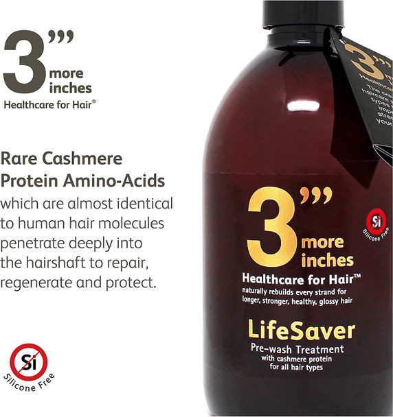 3'''More Inches Moisturising Essential Set -PreWash Treatment, Shampoo and Conditioner for Dry, Damaged Hair -Broken Bond Restore Treatment -Sulphate and Silicone Free -Hair Care by Michael Van Clarke