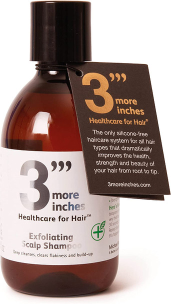 3'''More Inches Exfoliating Scalp Shampoo 250ml -Deep Cleansing -Detox Scalp Treatment -Clears Flakiness and Build Up -With Anti-dandruff & Hair Growth -Silicone Free -Hair Care by Michael Van Clarke