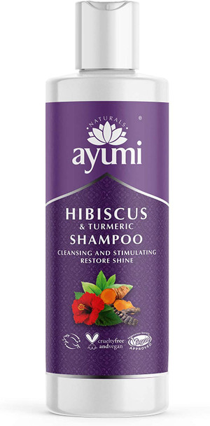 Ayumi Hibiscus & Turmeric Shampoo, Contains Papaya to Regenerate Hair Length & Thickness, Addition of Bergamot & Mandarin Oil For Nourished & Soft Hair - 1 x 250ml