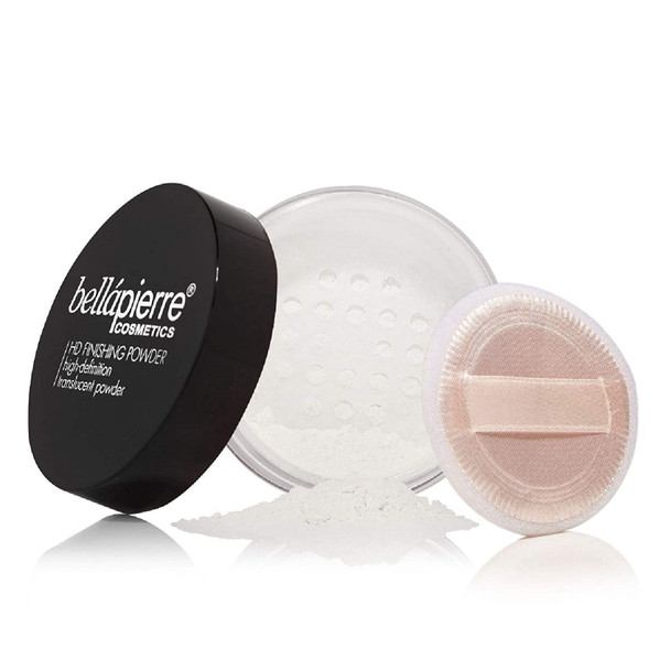 bellapierre HD Finishing Powder | High-Definition Setting Powder | Silky Shine-Free Matte Finish | Lightweight Gentle Formula | Non-Toxic and Paraben Free | Mica Makeup (Translucent)
